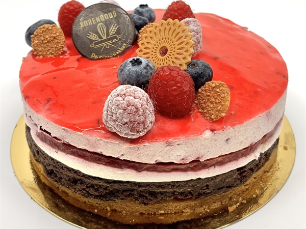 Frambozen yoghurt choco taartje